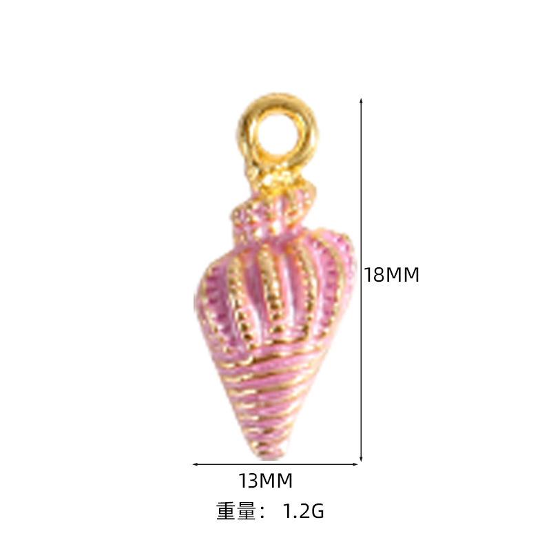 Alloy Pendant Accessories Starfish Sea Shell Gold Necklace Platinum Plated Cartoon Printing Electroplated Handmade Red Wine Rings