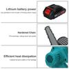 88VF 6 Inch Mini Electric Saw Chainsaw Garden Tree Logging Saw Woodworking Tools Wood Cutters for Makiita 18V Battery