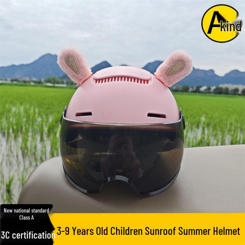 Electric Vehicle Safety Helmet for Kids (Ages 3-9) - Sun Protection for Boys & Girls