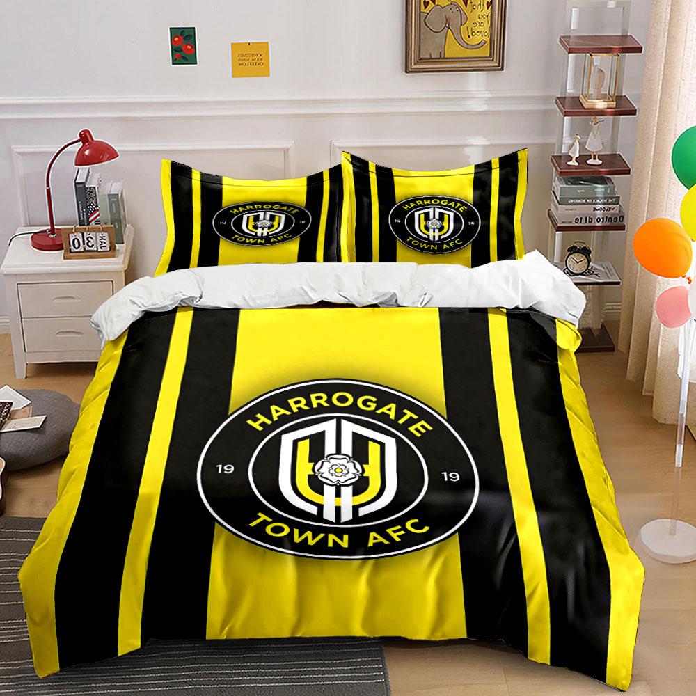 Harrogate Town AFC Bedding Set Bedding Duvet Cover Set Duvet Cover Pillowcases (1 * Duvet Cover 2 * Pillowcases, without duvet insert)