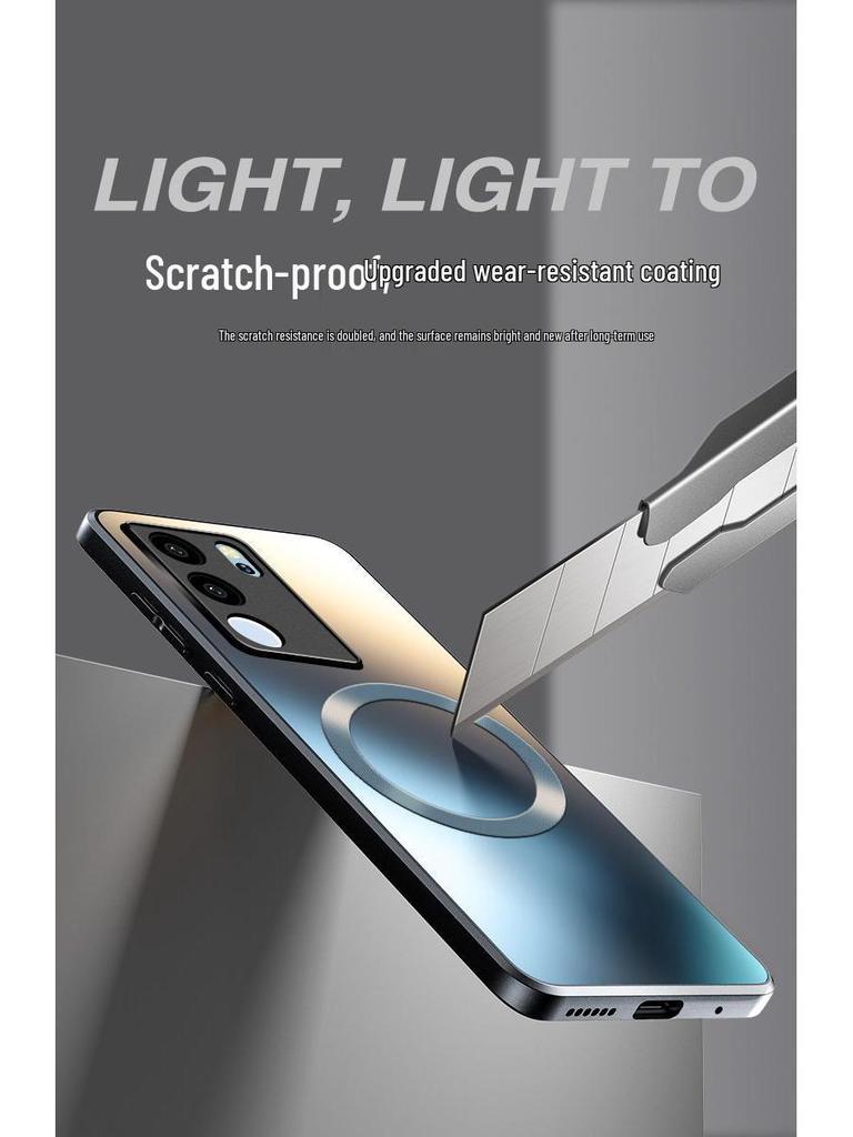 Vivo S17 Pro Magnetic Frosted Protective Phone Case - Advanced Full Coverage Anti-Fall Hard Shell 5G.
