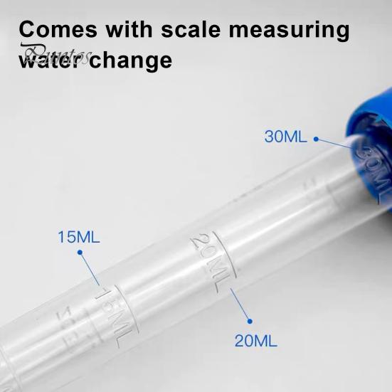 30ml Manual Fish Tank Water Changer Dropper Aquarium Coral Fish Feeder Waste Cleaning Straw Long Pipette Suction Dropper Tool for Fish Tank