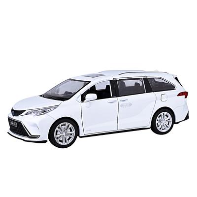 1/24 Toyota Sienna MPV Modello di auto in lega Veicoli in metallo pressofuso Modello di auto Suono e luce Simulazione Collezione Giocattolo per bambini Regalo
