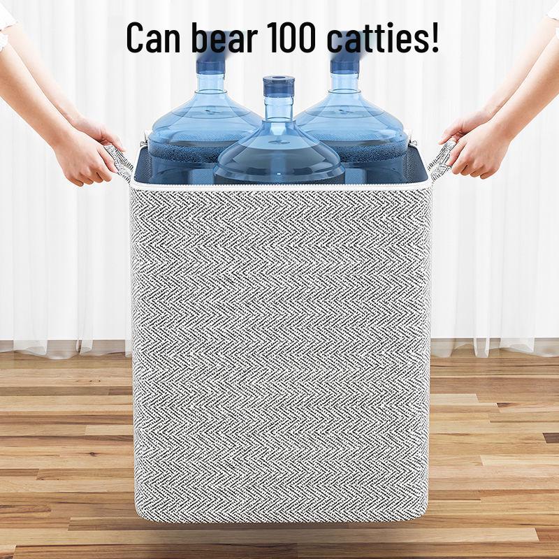 Thick Large Capacity Storage Basket with Lid for Clothes and Quilts - Ideal for Living Room and Bedroom Organization