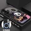 Guitar-playing Panda Case For Samsung Galaxy S25 Ultra S24 S23 S22 Plus S21 S25 FE Magnetic For Magsafe Soft Silicone Cover