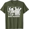 Mademark x MTV - Logo MTV z kryptydami. T-shirt Szkic Bigfoot, UFO i Nessie