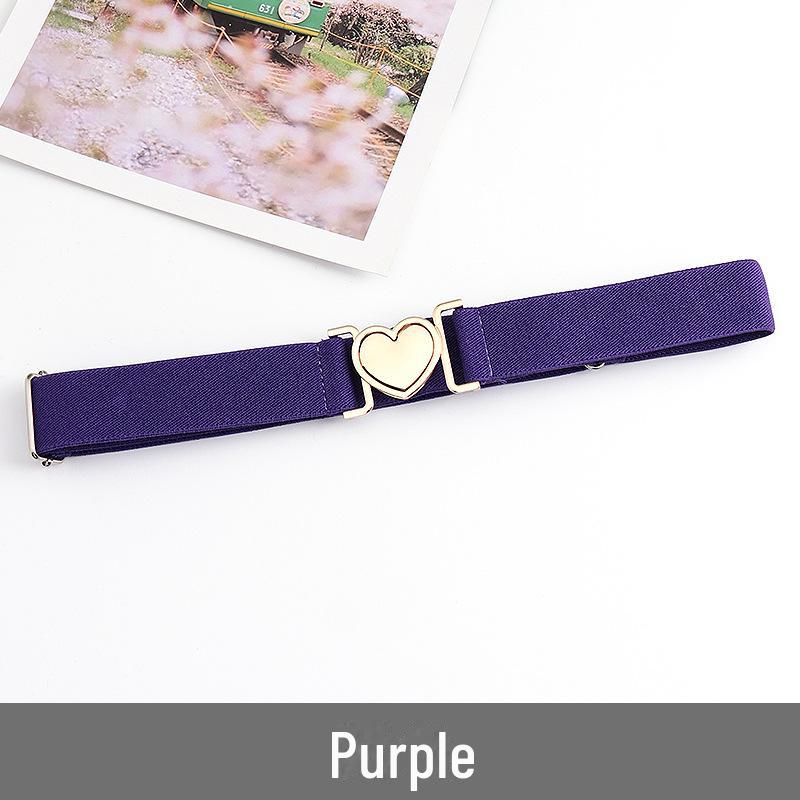 Unisex Adjustable Elastic Braided Canvas Belt with Alloy Buckle