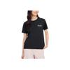 Skechers Godri Fashion Versatile Moisture-Wicking Quick-Dry Cool Breathable Short Sleeve T-Shirt Women tops Carbon-Black L225W183-0018