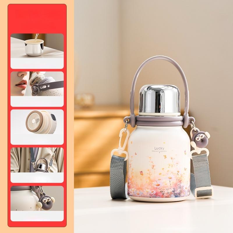 GIANXI Stainless Steel Vacuum Flasks Ice Cup Cold Insulation Cup Portable Cup Thermos Cup Brings High Capacity Thermo Bottle