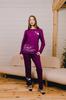 Women’s Warm Pajama Set – Cozy Long Sleeve Top & Pants with Button Closure, Demi-Season, 8240-023-33-1 HC