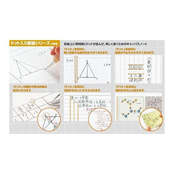 KOKUYO Note Campus Note punteado rayado A7 B rayado 30 hojas 20 libros Set No-242BTNX20