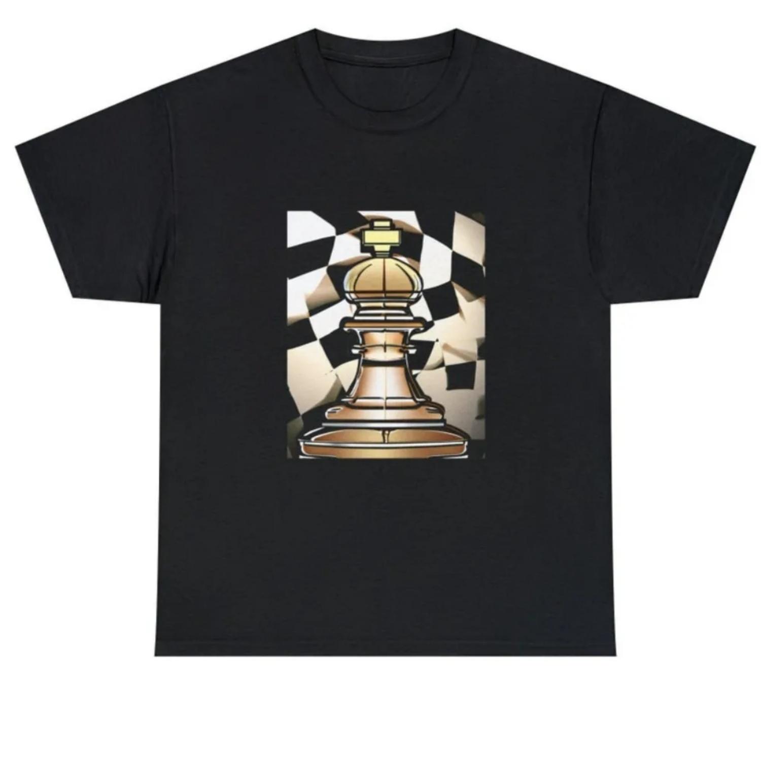 

King of Chess Unisex Cotton Tee Beautiful Chess Artwork on Tshirt Men Women Universal Summer Fashion Casual Crewneck T-shirt S чёрный