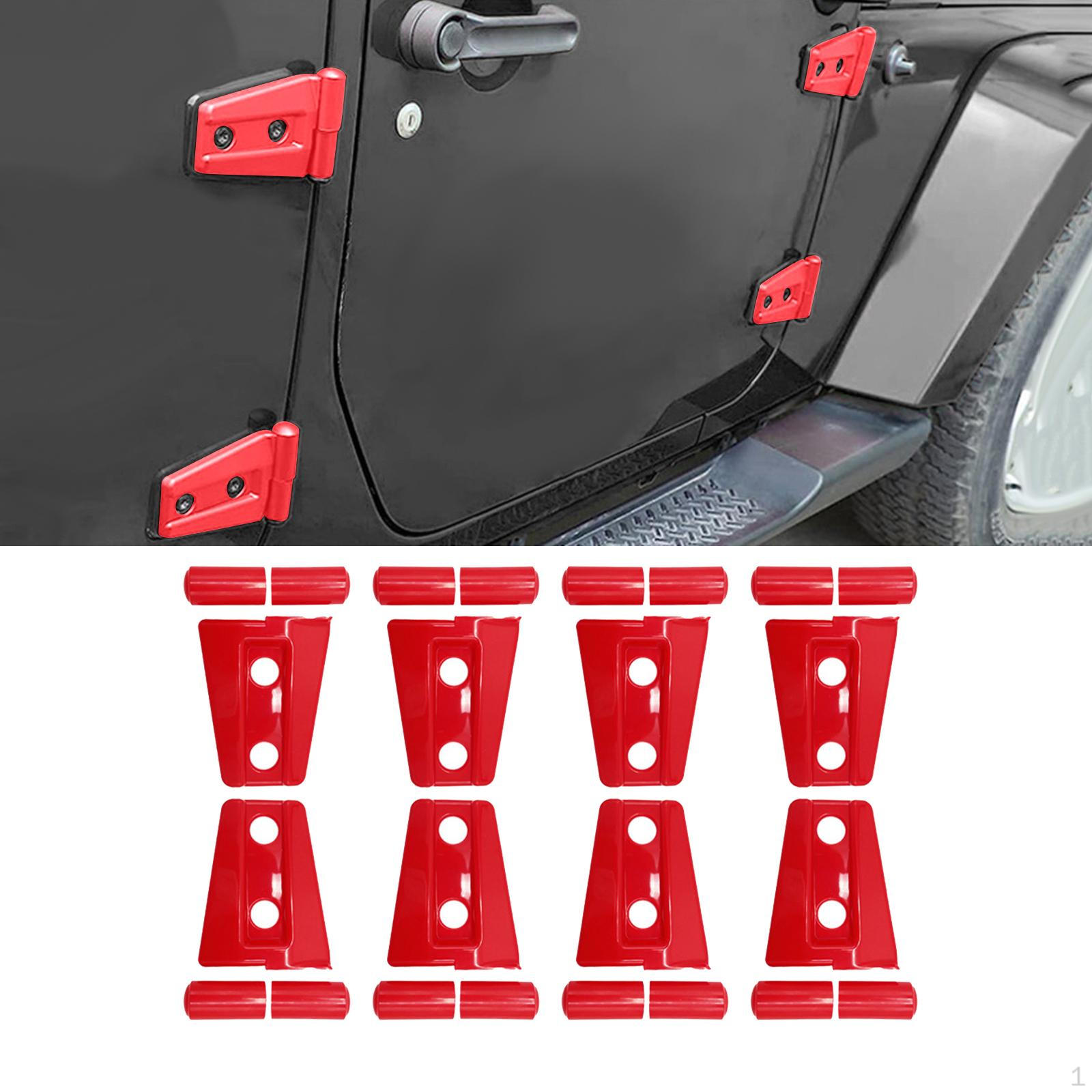 

8Pcs Engine Hood Hinge Cover Sturdy Decoration Replaces for JK 2007-2017 Easily Install Stylish красный