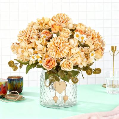 Artificial Flowers Chamomile Combination Home Room Decora Supplies Wedding Bridal Bouquet Valentine's Day Photography Props Gift