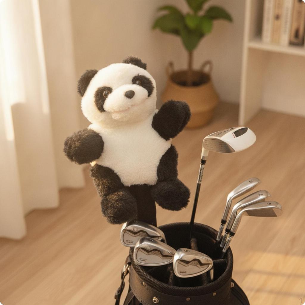 Golf Driver Headcover Furry Animal Cute Soft Club Cover