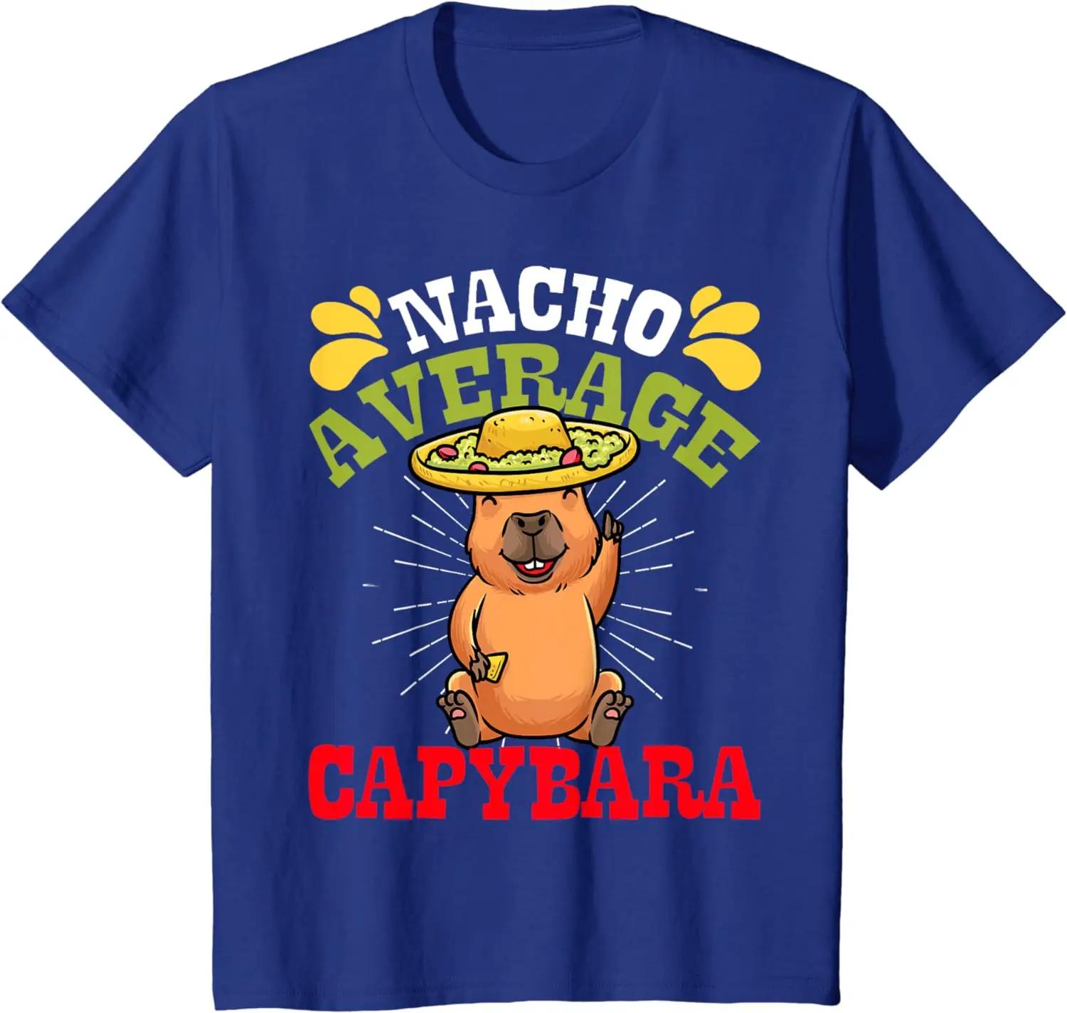 

Nacho Average Capybara Cinco De Mayo Unisex Boys TShirt Unisex Holiday Mexico Short Sleeve Cute Animal Design Clothing S