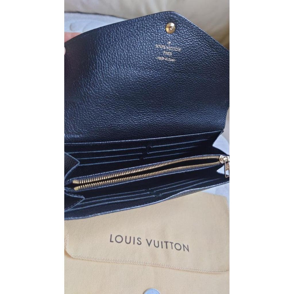 Used Louis Vuitton long wallet black beautiful item