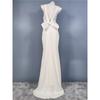 Export Single Lu's Pure White Fairy Spaghetti-Strap Trailing Annual Party Party Bare Back Bows Dress Evening Dress