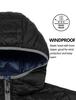 Little Donkey Andy Packable Puffer Lightweight Hooded Windproof Winter Size 2XL Men's Jacket, Coat, Black,