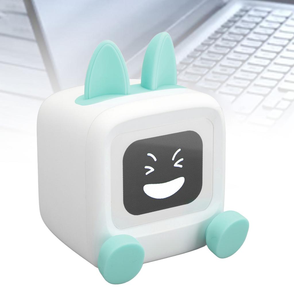 Desktop Small TV Robot Smart   Spker Alarm Clock Ornament with 2.01 Inch Screen GIF Album Mode 3000mah Battery for Bedroom Home