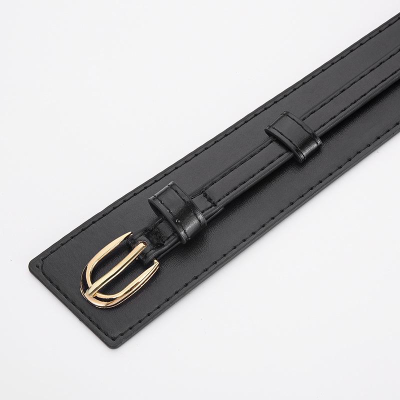 Damen Vielseitiger High-End Ledergürtel: Grenzüberschreitend, Legierung Dornschließe, Dünn & Modisch für Taille oder Hose