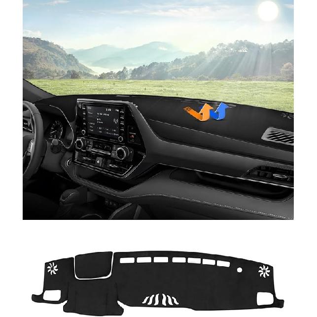 Autorder Dashboard Cover Mat For 2002-2005 Dodge Ram 1500 & 2003-2005 2500/3500 Accessories Dash Cover Flannel Dash Mat Sunshade Glare UV Rays