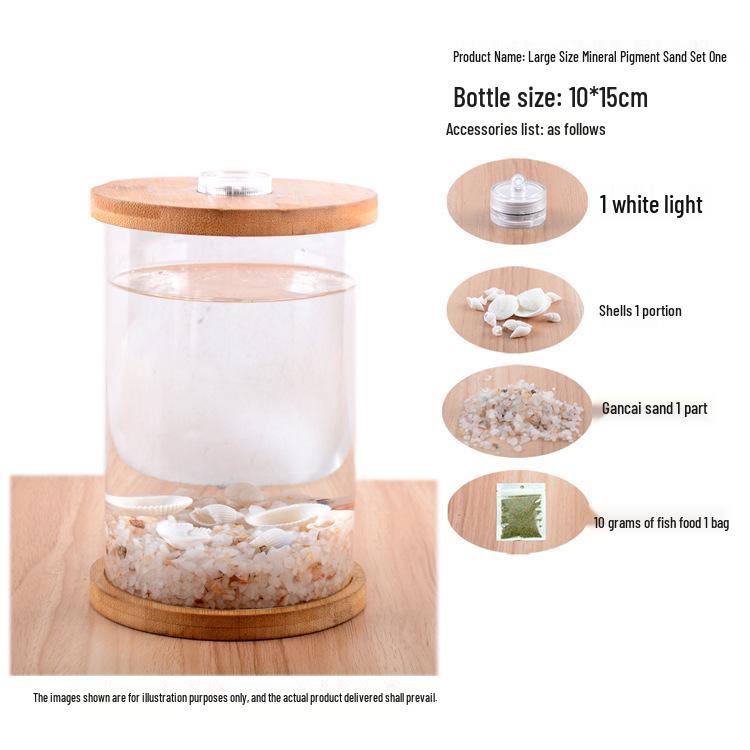 Eco-Friendly Mini Fish Micro-Landscape Aquarium: No-Water-Change Desktop Tank for Betta Fish