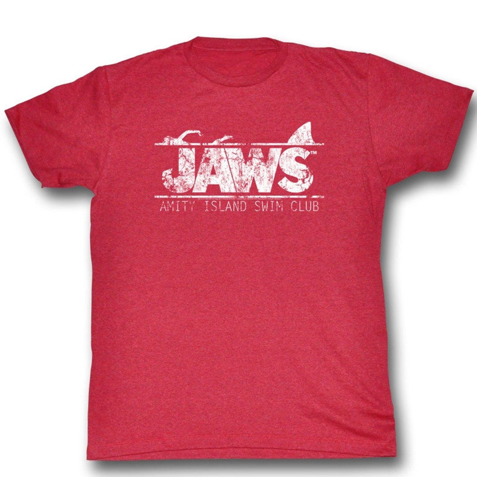 Jaws Swim Club Cherry Heather Adult T-Shirt S