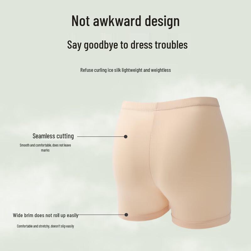 LANGSHA Damen Eis Seide Anti-Scheuer Sicherheitsshorts 2er-Pack