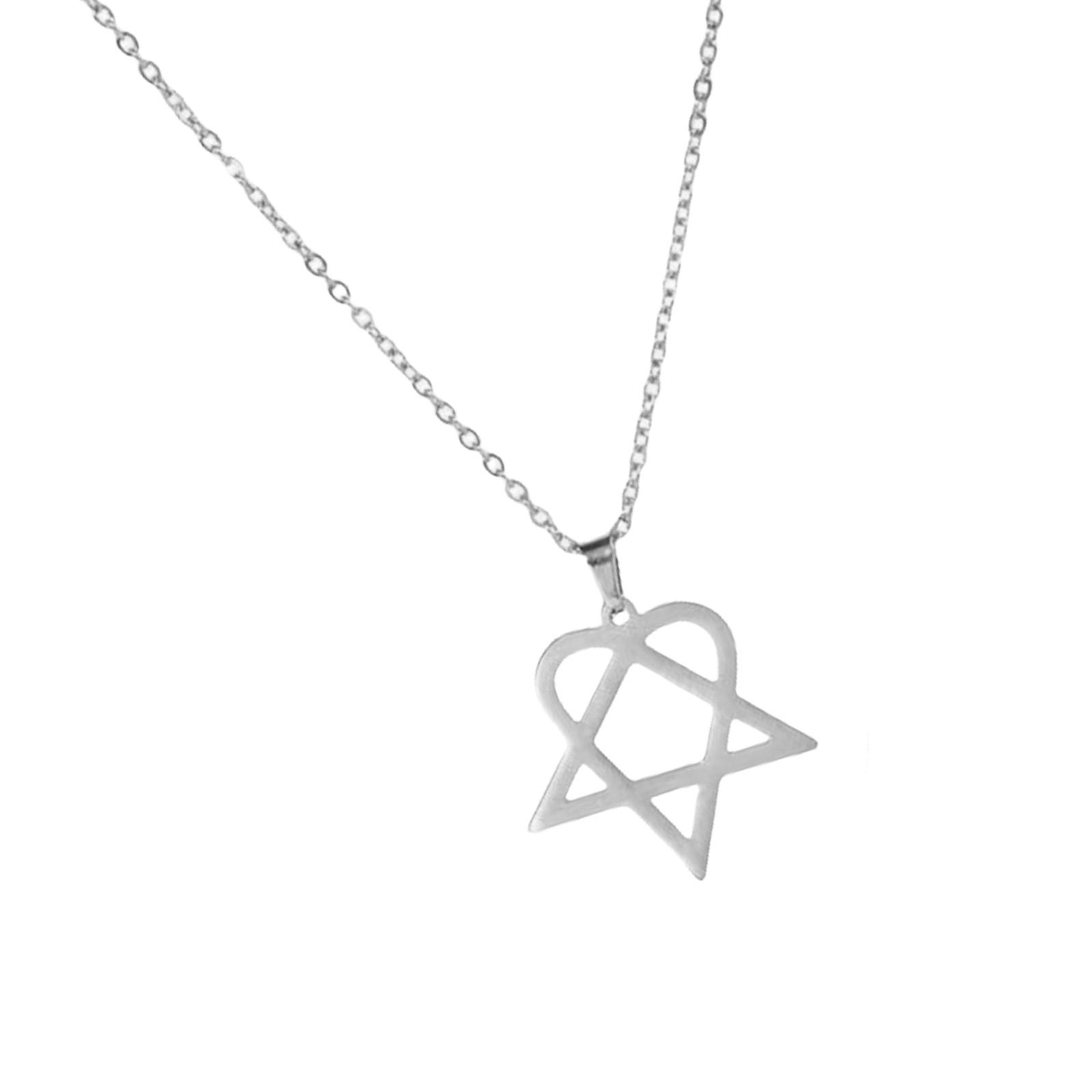 

Неправильное ожерелье в виде пятиконечной звезды из нержавеющей стали с золотым покрытием, геометрическая подвеска для женщин, повседневные украшения серебряный