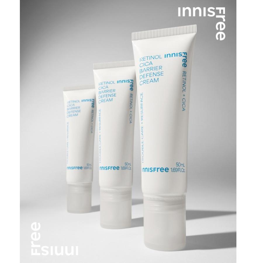 Innisfree Retinol Cica Barrier Defense Cream 50ml Soothing & Smoothing Moisturizer for Sensitive Skin