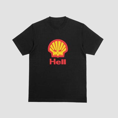 T-shirt HELL Parodia Divertente Olio Gas Top Scherzo Novità Auto Garage Maglietta 129