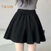 Women Summer Shorts Elastic High Waist Adjustable Drawstring Casual Shorts with Pockets Solid Color Wide Leg Shorts
