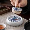 Blue and White Lid Saucer Ceramic Cover Holder Teaware Accessories Coaster Cup Holder Tea Saucer Teapot Lid Holders Tea Trays