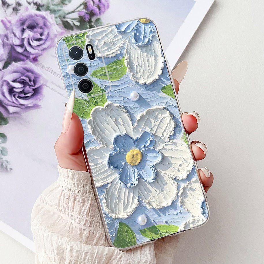 For Oppo A16 A16s Case CPH2269 CPH2275 CPH2271 A 16 TPU Cover Fashion Flower Soft Funda For OPPO A54s CPH2273 OppoA16 Phone Case