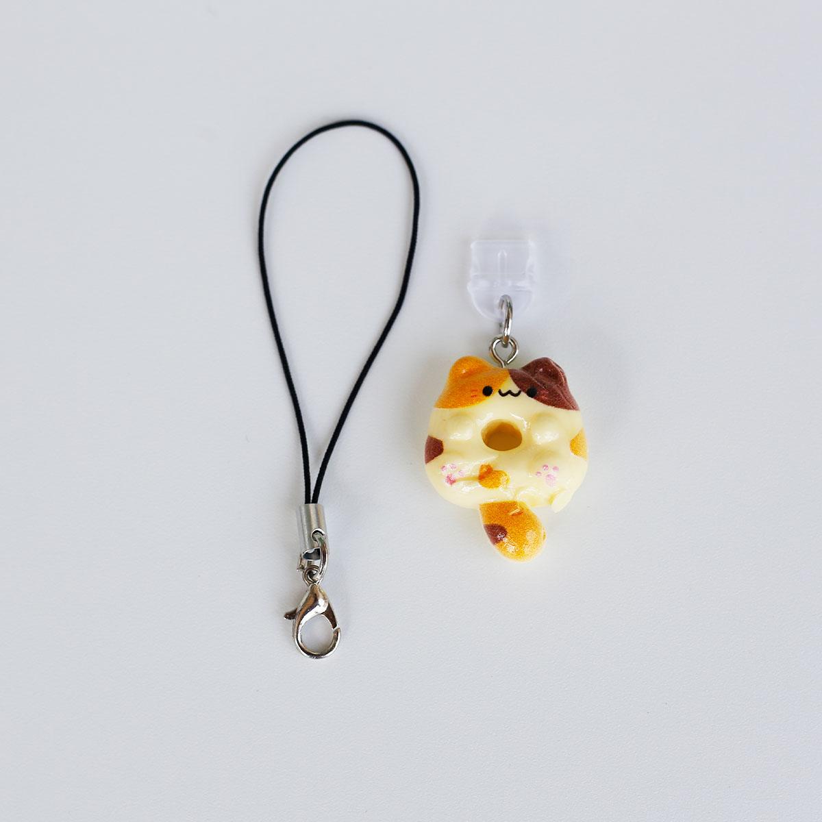 

Подвеска-заглушка от пыли для мобильного телефона Милый пончик Кошка Аксессуары Украшение Для порта Iphone Type-c со шнурком для предотвращения потери For Type-C