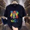Trendy Brand Short-Sleeved Pure Cotton Men'S Printed T-Shirt Trendy Men'S And Women'S Versatile Round Neck T-Shirt Men'S
