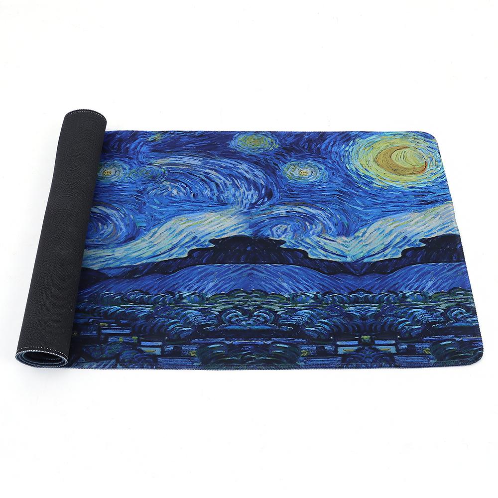 Starry Night Mice Mat Van Gogh Desk Pad 31.4 X 11.8 Inch Mouse Pad  Office