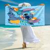 1Pc Lilo Stitch Tropical Adventure Beach Towel Microfiber Beach Towel Thin Absorbent For Beach Swimming Yoga Bath Sports 091784