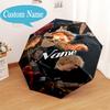 Custom Name Ed Sheeran Umbrella Folding Umbrella, Automatic Umbrella - 8-Frame for Travel, Casual Lightweight Personalized Gifts