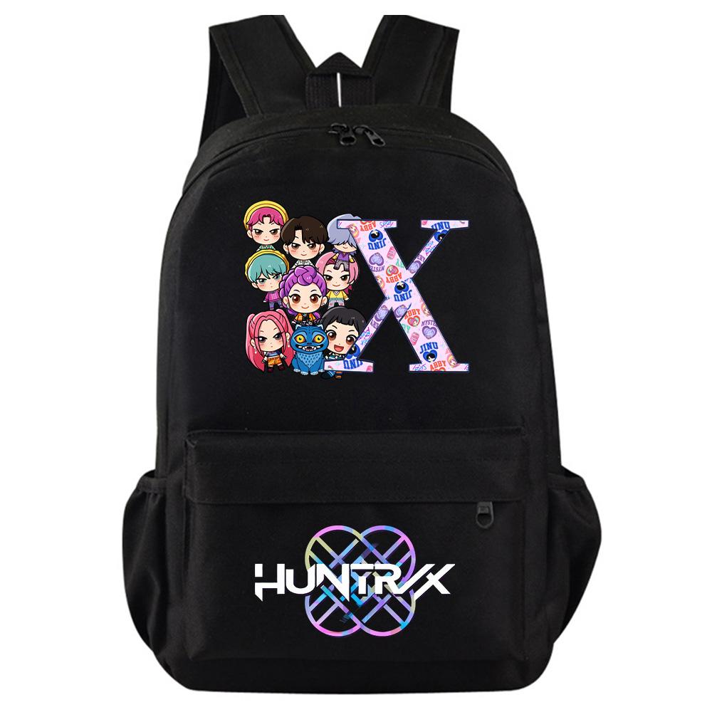 26 English Letter Kpop Demon Hunters Printed Backpack for Teenager Student Girl Boy Bookbag Schoolbag Women Large Capacity Travel Bag Kid Gift Rucksak