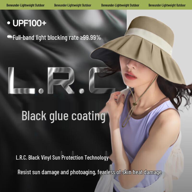 Beneunder Women's Wide-Brim Anti-UV Bucket Hat