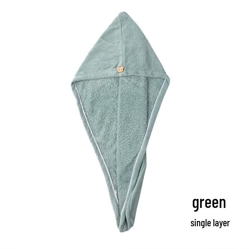 Coral Fleece Quick-Dry Hair Towel Cap - Super Absorbent, Soft Bath Head Wrap