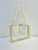 Transparent Acrylic Clutch: Small Square Box Crossbody Chain Bag for Evening Parties