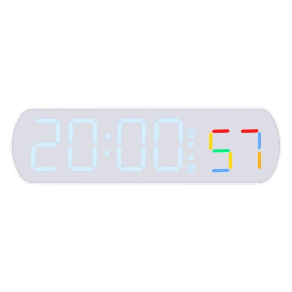 Large Display Digital Alarm Clock 12/24 Hour Temperature Display Temperature Display Clock Jump Seconds Function Loud Alarm