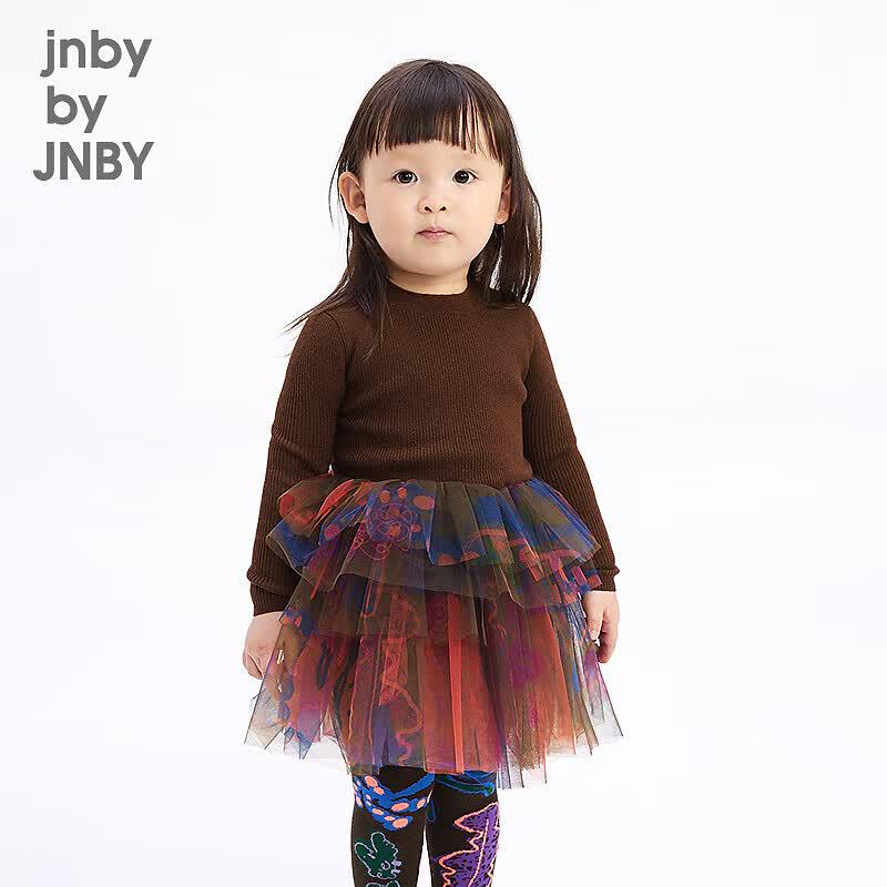Зимнее платье для младенцев JNBY by JNBY с цветочным принтом 90
