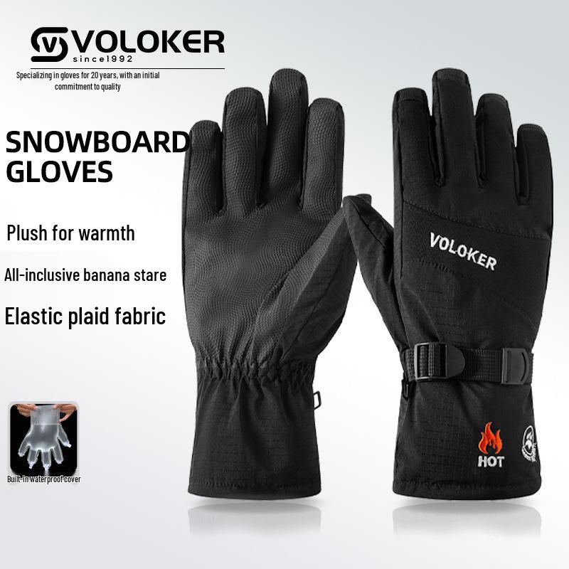 

Men s Winter Ski Gloves: Windproof, Waterproof, Touchscreen-Compatible, Fleece-Lined for Outdoor Sports & Cycling XL
