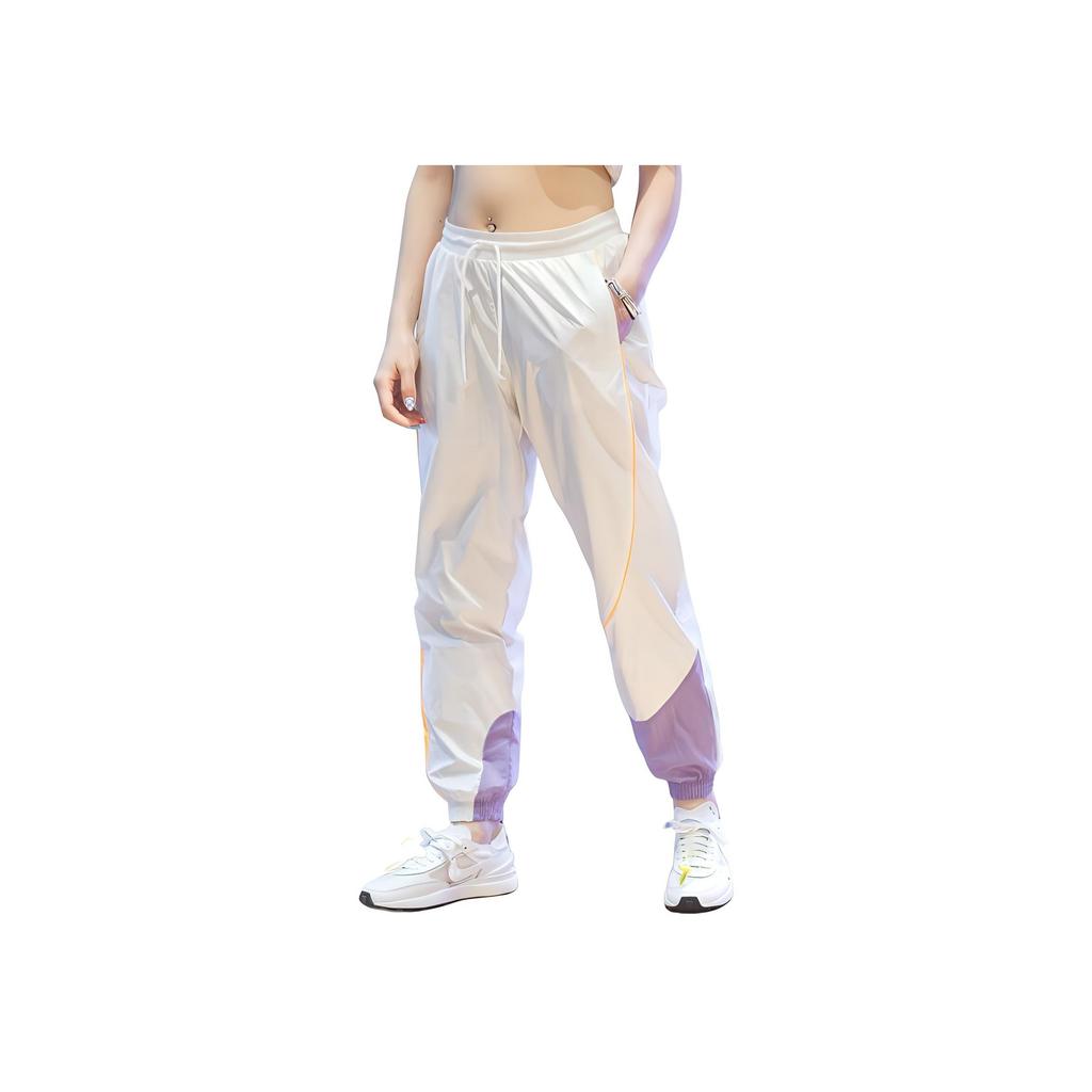 Adidas Neo Colorblock Joggers With Drawstring Women Bottoms White HM9912