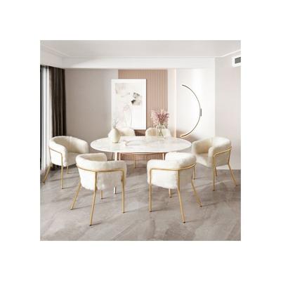 Liggestol - - Sæt med 6 - Kaninpelsimitation - Beige