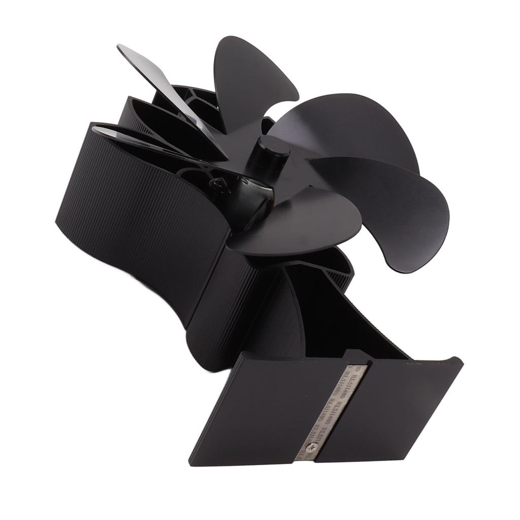 Wentylator kominkowy zasilany ciepłem 6 łopatkowy ze stopu aluminium niski poziom hałasu wentylator do kominka na drewno do domu kłody